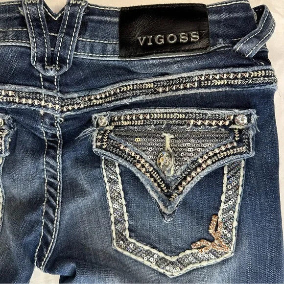 VIGOSS Skinny Bling Jeans Pants - Picture 8 of 16